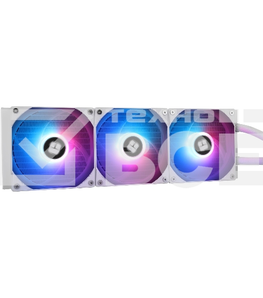 Водяное охлаждение для процессора Thermalright Aqua Elite 360 White ARGB V3 (360mm, White, ARGB/ Fans: 3x120mm, 66.17CFM, 25.6dBA, 1500RPM/ Pump height 53mm, 23dBA, 3300RPM, Rad thickness 27mm/ S: 1200, 1700, 1851, 2011, 2066, 115X, AM5, AM4)