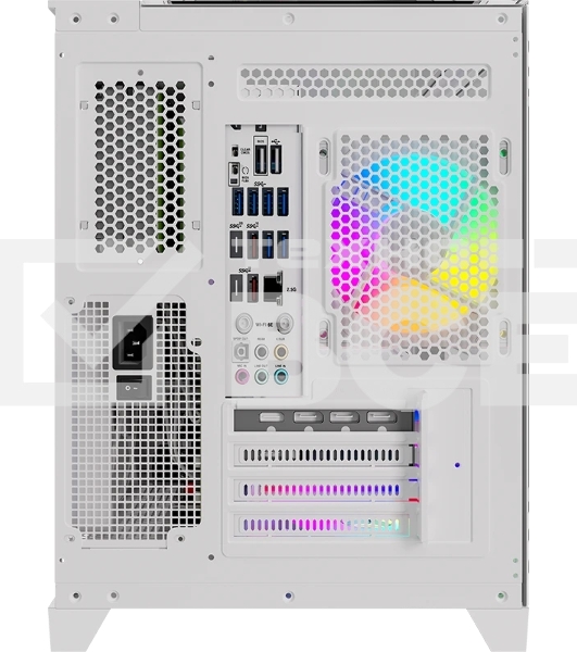 Компьютерный корпус AeroCool/Formula Crystal Z9ML Floe белый без БП mATX 4x120мм 2xUSB 3.0 1xUSB3.1 audio bott PSU