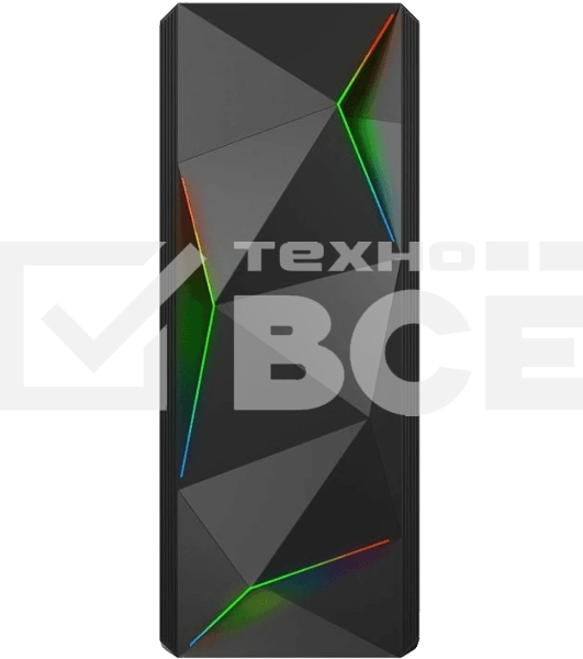 Компьютерный корпус Zircon Ares без БП (Midi Tower, Micro-ATX, черный, 1*USB3.0+2*USB2.0)