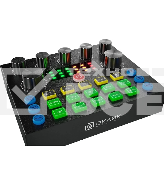 Микрофон проводной Оклик SM-600G 2.5м черный