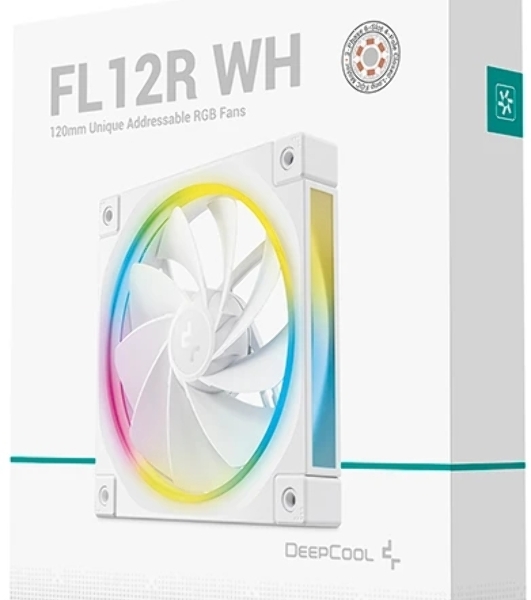 Вентилятор для корпуса Deepcool FL12R Wh Reverse ARGb 120х120x25 белый 4-pin 33.9дБ (R-FL12R-WHAPN1-G)