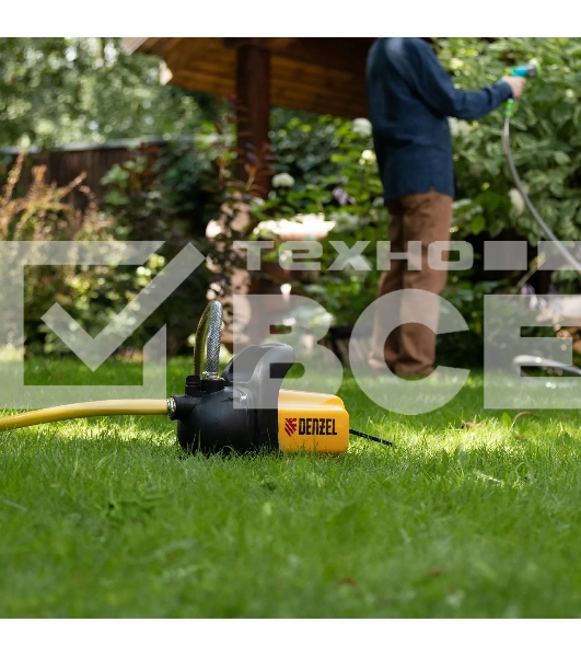 Насос Denzel GP600 садовый поверхностный 600Вт 3000л/ч подъем 35м