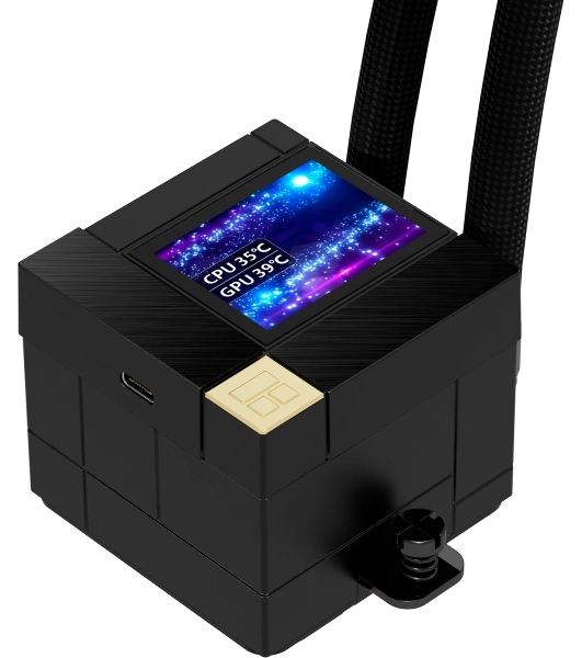 Система жидкостного охлаждения Thermalright Core Matrix 240 Vision (240мм, LED, Black, ARGB/Fans: 2x120мм, 68.9CFM, 28.2dBA, 2000RPM/Pump height 64.4мм, Rad thickness 27мм/S: 1700, 1200, 1851, 115X, AM5, AM4)