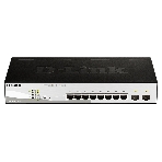 Коммутатор D-Link DGS-1210-10P/F3A, 8×1 Гбит/с + 2×1 Гбит/с SFP, настраиваемый, фото 1
