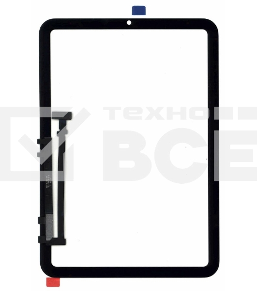 Сенсорное стекло (тачскрин) для iPad Mini 6 2021 (A2567, A2568), черное