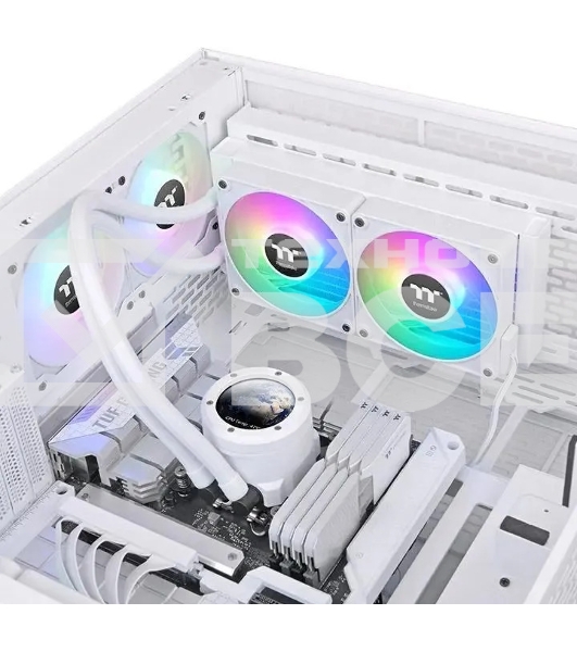 Система водяного охлаждения Thermaltake TH240 V2 Ultra EX Snow ARGB Soc-AM5/AM4/1151/1200/1700 белый 4-pin 28.5dB Al+Cu LCD Ret (CL-W425-PL12SW-A)