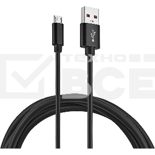 Кабель KingPrice KP-microUSB-2.4A-2m USB (m)-micro USB (m) 2м черный