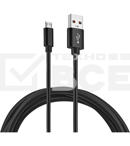 Кабель KingPrice KP-microUSB-2.4A-2m USB (m)-micro USB (m) 2м черный