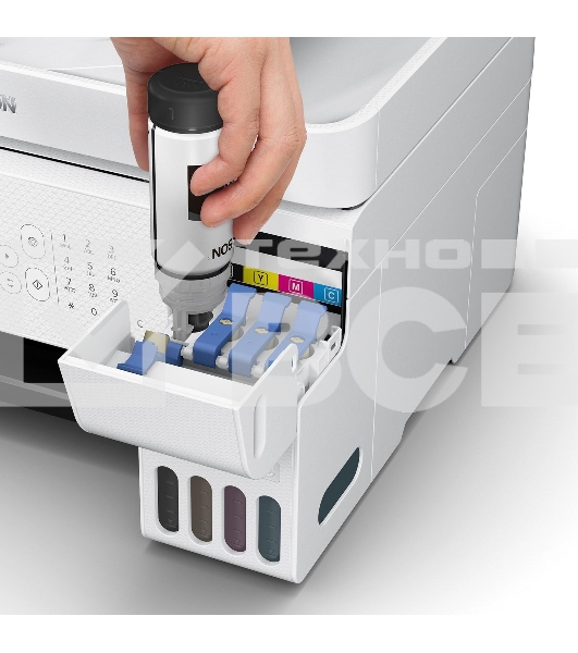 МФУ струйное Epson EcoTank L5296 (C11CJ65411) белый, A4, ч/б печ. 33стр/мин., цв. печ. 15стр/мин., 5760x1440 DPI, 2400х1200 DPI, USB, Ethernet, Wi-Fi