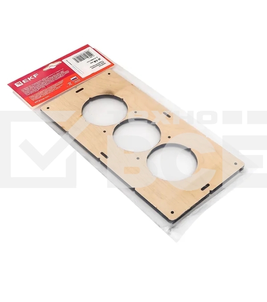 Шаблон для подрозетников EKF Expert sh-d68-3 c 3 отверстиями d 68 мм