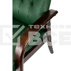 Кресло офисное Бюрократ T-9928WALNUT-CF, зеленый, кожа, на ножках, дерево, фото7