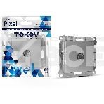 Коннектор TV СП Pixel механизм алюм. TOKOV ELECTRIC TKE-PX-A1C-C03, фото 1