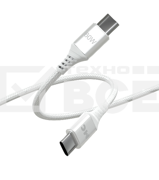 Кабель MORE CHOICE (4620202554116) K69aa 2м USB 3.0A PD 60W для Type-C Type-C- 2м, белый