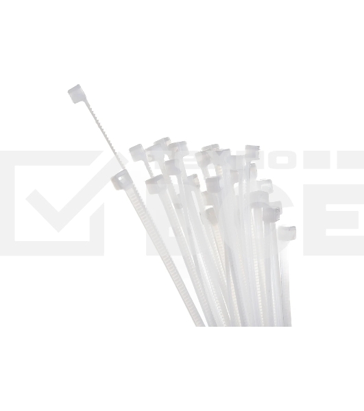 Нейлоновые стяжки Fortisflex КСС 3х200 мм белый 100 штук