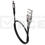 Дата-кабель Maxvi MC-21M USB-MicroUSB 2.4А, 1м, black-grey, фото2