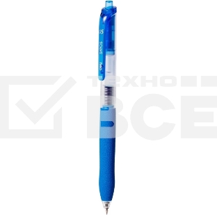 Ручка гелевая автоматическая Deli EG075-BL, d=0.5мм, синие чернила, резиновая манжета