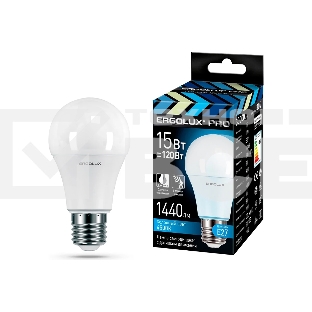Лампа светодиодная ERGOLUX (14763) LED-A60P-15W-E27-4K PRO