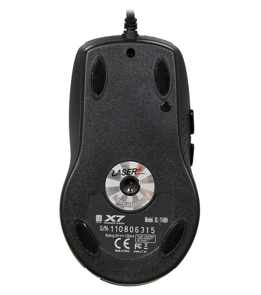 Мышь проводная A4Tech XL-750BH черный, 3600 dpi, USB, кнопки - 7