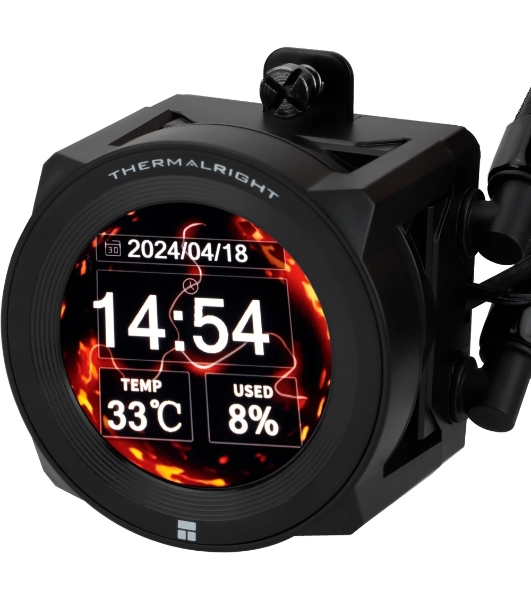 Система жидкостного охлаждения Thermalright Core Vision 360 (360mm, LED, Black, ARGB/Fans: 3x120mm, 72.37CFM, 27.7dBA, 2000RPM/Pump height 66mm, Rad thickness 27mm/S: 1700, 1200, 1851, 115X, 2011, 2066, AM5, AM4)