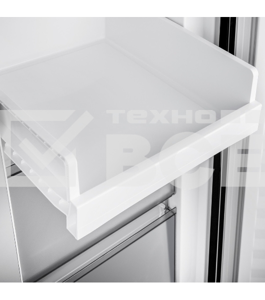 Холодильник Maunfeld MFF192NFB01 Inverter черный стекло трехкамерный 334/184л морозилка снизу, No Frost, Side by Side