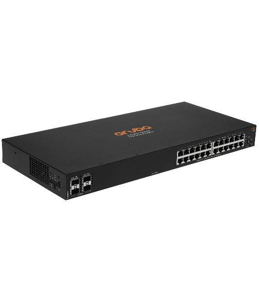 Коммутатор HPE Aruba Networking CX 6000 24G 4SFP, 24×1 Гбит/с + 4×1 Гбит/с SFP, управляемый