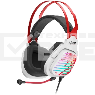 Наушники с микрофоном A4Tech Bloody G560 белый/красный 2м мониторные оголовье (G560 NARAKA)