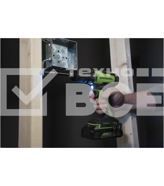 Дрель-шуруповерт GreenWorks GD24DD35, Аккумуляторная, без АКБ и ЗУ