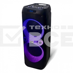 Портативная акустика BQ PBS3001 Black. Мощность(RMS) 120 Вт/Версия Bluetoоth 5,0 BDR+EDR/ Eмкость батареи 12 В, 12000мАч/FM-Стерео/FM-Радио/3 динамика/Микрофон/ AUX/ Параметры электропитания 220-240 В,50-60 Гц/Класс защиты от поражения электрическим током