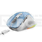 Мышь беспроводная Genius Ergo 9000S Pro светло-голубой, 2400 dpi, радиоканал, Bluetooth, USB, кнопки - 6, фото3