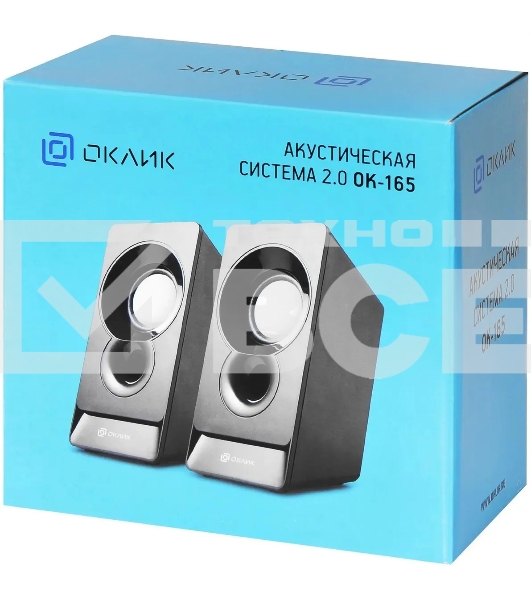 Колонки Oklick OK-165 2.0 черный 6Вт