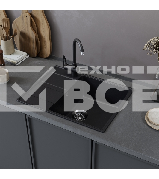 Кухонная мойка Maunfeld Lacrima 650 MFQS-650B черный