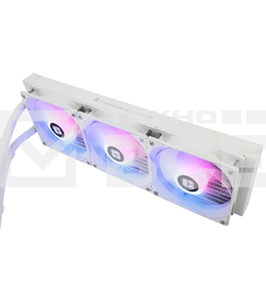 Водяное охлаждение для процессора Thermalright Aqua Elite 360 White ARGB V3 (360mm, White, ARGB/ Fans: 3x120mm, 66.17CFM, 25.6dBA, 1500RPM/ Pump height 53mm, 23dBA, 3300RPM, Rad thickness 27mm/ S: 1200, 1700, 1851, 2011, 2066, 115X, AM5, AM4)