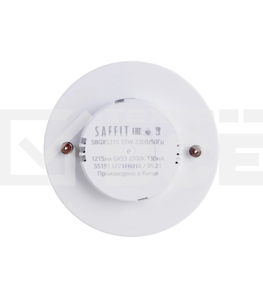 Лампа светодиодная SAFFIT SBGX5315 (55191) 15 вт GX53 теплый таблетка
