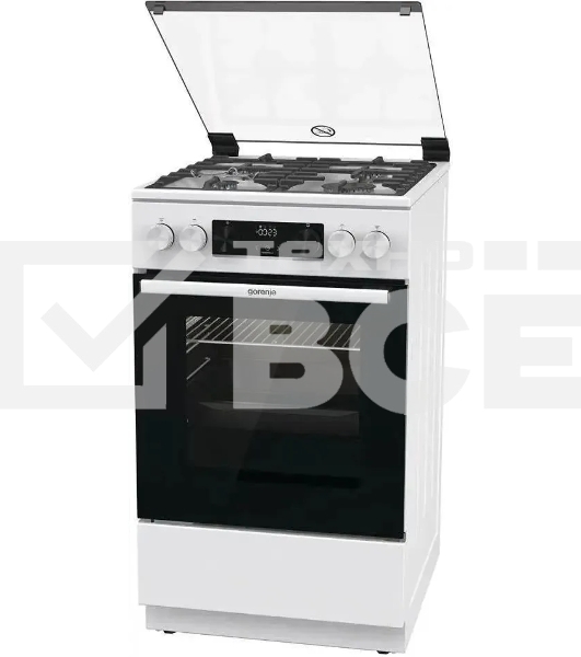 Плита газовая Gorenje GGI5C23WF белый, конфорок 4 газовых, духовка 67 л, 50 см x 85 см x 59.4 см