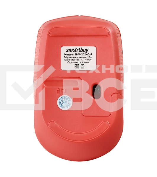 Мышь беспроводная Smartbuy (SBM-202AG-R) ONE 202AG-R красный