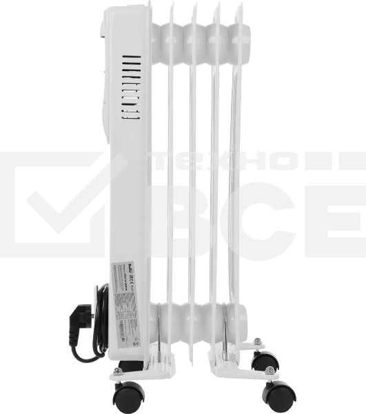 Обогреватель масляный Ballu Comfort BOH/CM-05WDN 1000 (5 секций) белый, 1000 Вт, 15 м2, термостат