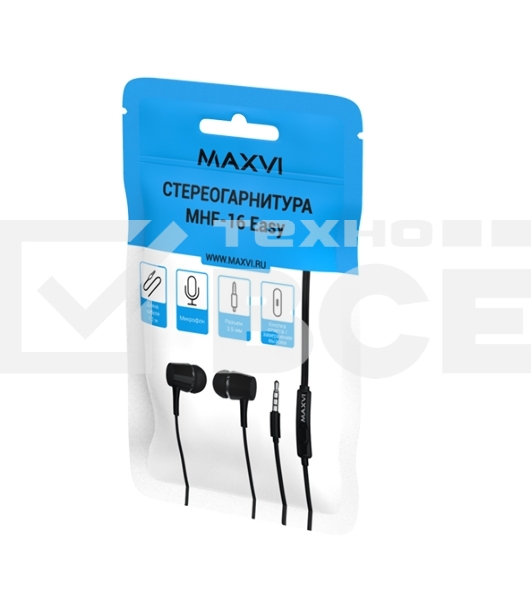 Стереогарнитура Maxvi MHF-16 Easy черный