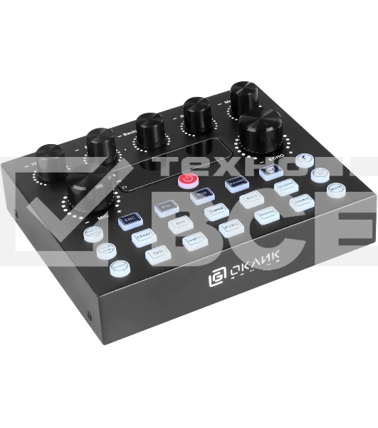 Микрофон проводной Оклик SM-600G 2.5м черный