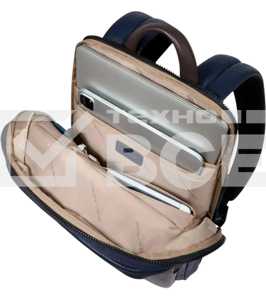 Рюкзак Piquadro Harper CA6311AP/BLUTM синий/коричневый кожа
