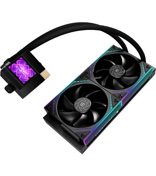 Система жидкостного охлаждения Thermalright Core Matrix 240 Vision (240мм, LED, Black, ARGB/Fans: 2x120мм, 68.9CFM, 28.2dBA, 2000RPM/Pump height 64.4мм, Rad thickness 27мм/S: 1700, 1200, 1851, 115X, AM5, AM4)