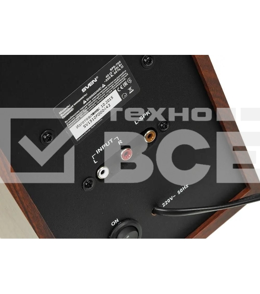 Акустическая система SVEN SPS-702 2.0 коричневый/орех 40Вт