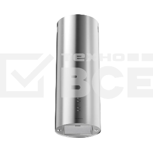 Вытяжка Kuppersberg, цилиндрическая, настенная, 35 см, электронное кнопочное управление, таймер, отвод/рециркуляция, 3 скорости, производительность 850 м3/ч, LED освещение, обратный клапан, уровень шума 68 дБ, угольный фильтр CF110 (опция), цвет нержавеющая сталь