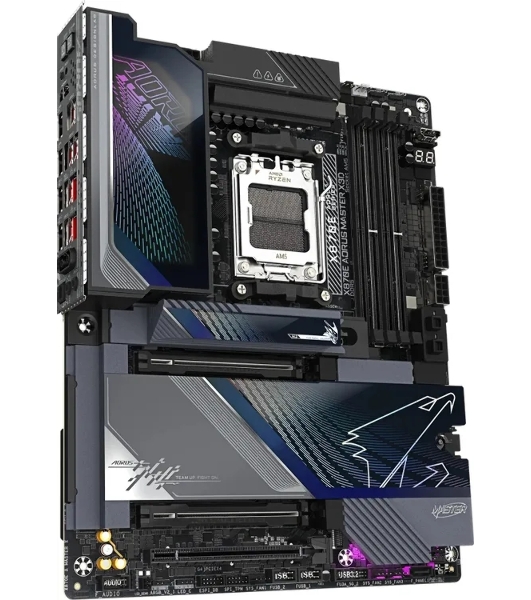 Материнская плата Gigabyte X870E A MASTER X Socket AM5 AMD X870E 4xDDR5 ATX AC`97 8ch(7.1) 1P 10Gigabit + 1P 5Gigabit RAID+HDMI