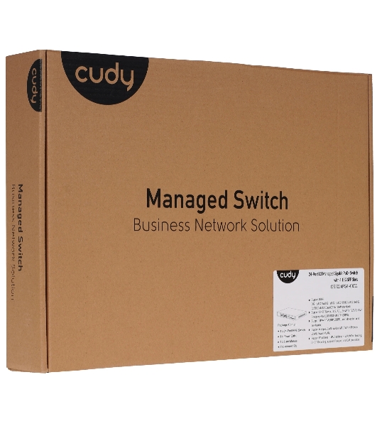 Коммутатор Cudy GS5024PS4, 24×1 Гбит/с, 4×10 Гбит/с SFP+