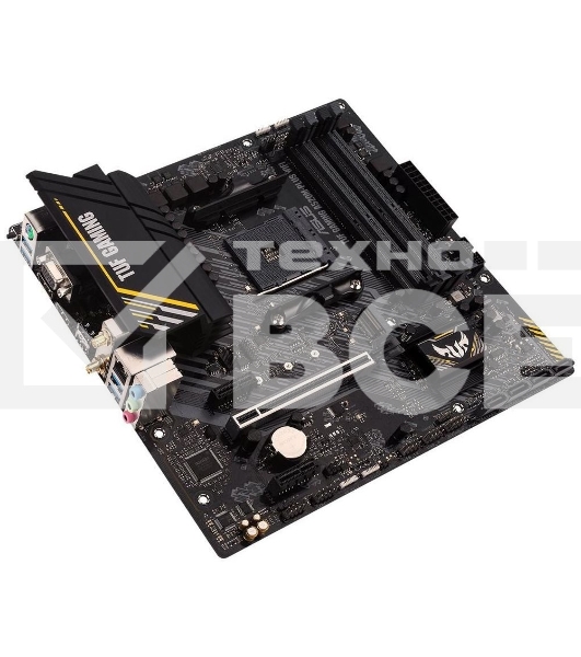Материнская плата ASUS TUF GAMING A520M-PLUS WIFI, AM4, AMD A520, 4xDDR4, 4xSATA, 1xM.2, 1xPCIe 3.0 x16, 2xPCIe x1, 1xVGA, 1xHDMI, 1xDP, 1x 1Gb LAN, 2xUSB-A 3.2 Gen 1, 2xUSB-A 2.0, 3x3.5 мм, 7.1, mATX