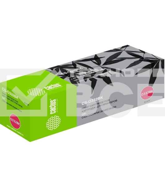 Картридж лазерный Cactus CS-O332BK (46508736) черный (3500 стр.) для Oki C332/MC363