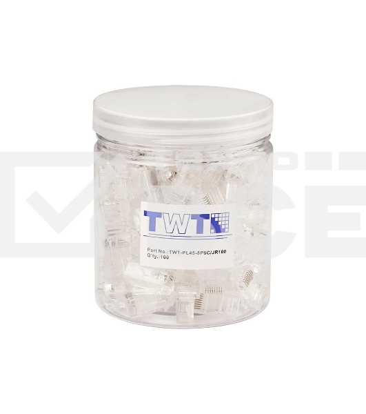Коннектор Lanmaster TWT-PL45-8P8C/JR100, UTP кат.5E RJ45 прозрачный (упак.:100шт)