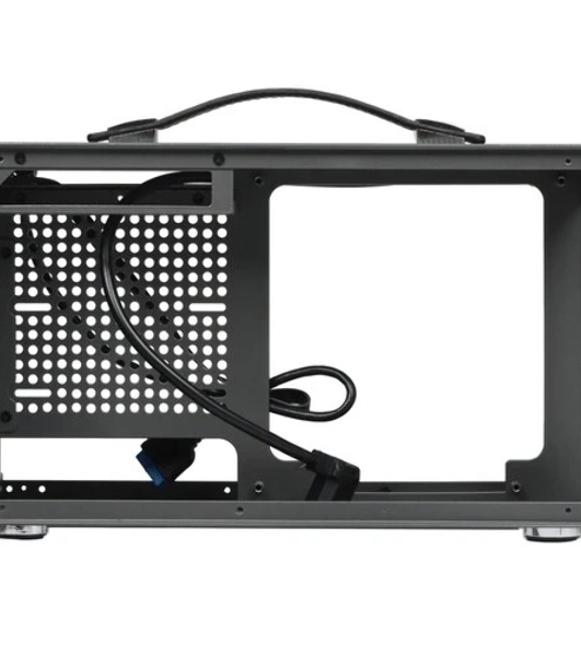 Компьютерный корпус без блока питания PCCooler I100 PRO MESH GY, Mesh Compact, серый, SPCC, no fans ITX 60/300/SFX PSU support; 1x2.5', 1x3.5', 2xPCI 1xUSB-C 3.1 308x128x190mm