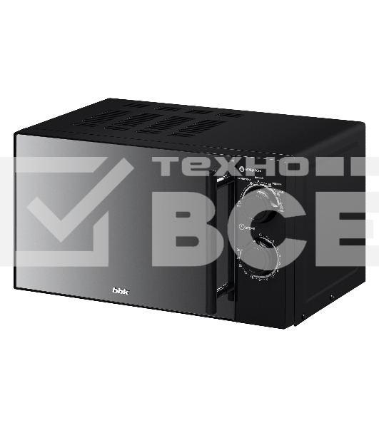 Микроволновая печь BBK 20MWS-773M/B-M черный, 20 л, 700 Вт, переключатели - поворотный механизм