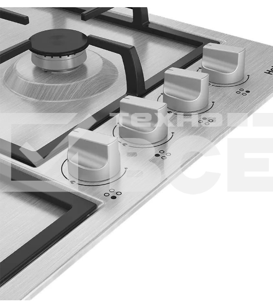 Газовая варочная поверхность Hotpoint HGMT 641 IX, нержавеющая сталь